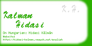 kalman hidasi business card